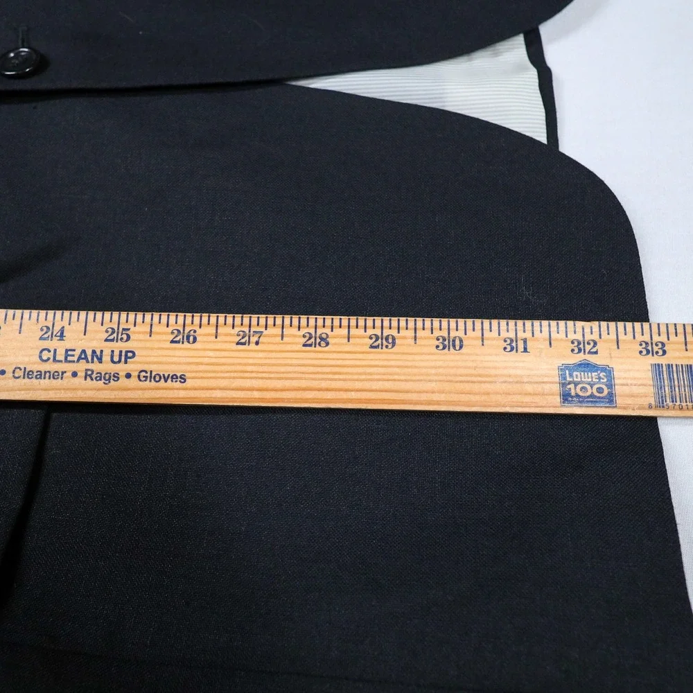 Jos. A. Bank Sport Coat Mens 42L Black Linen Wool Blend Two Button Blazer